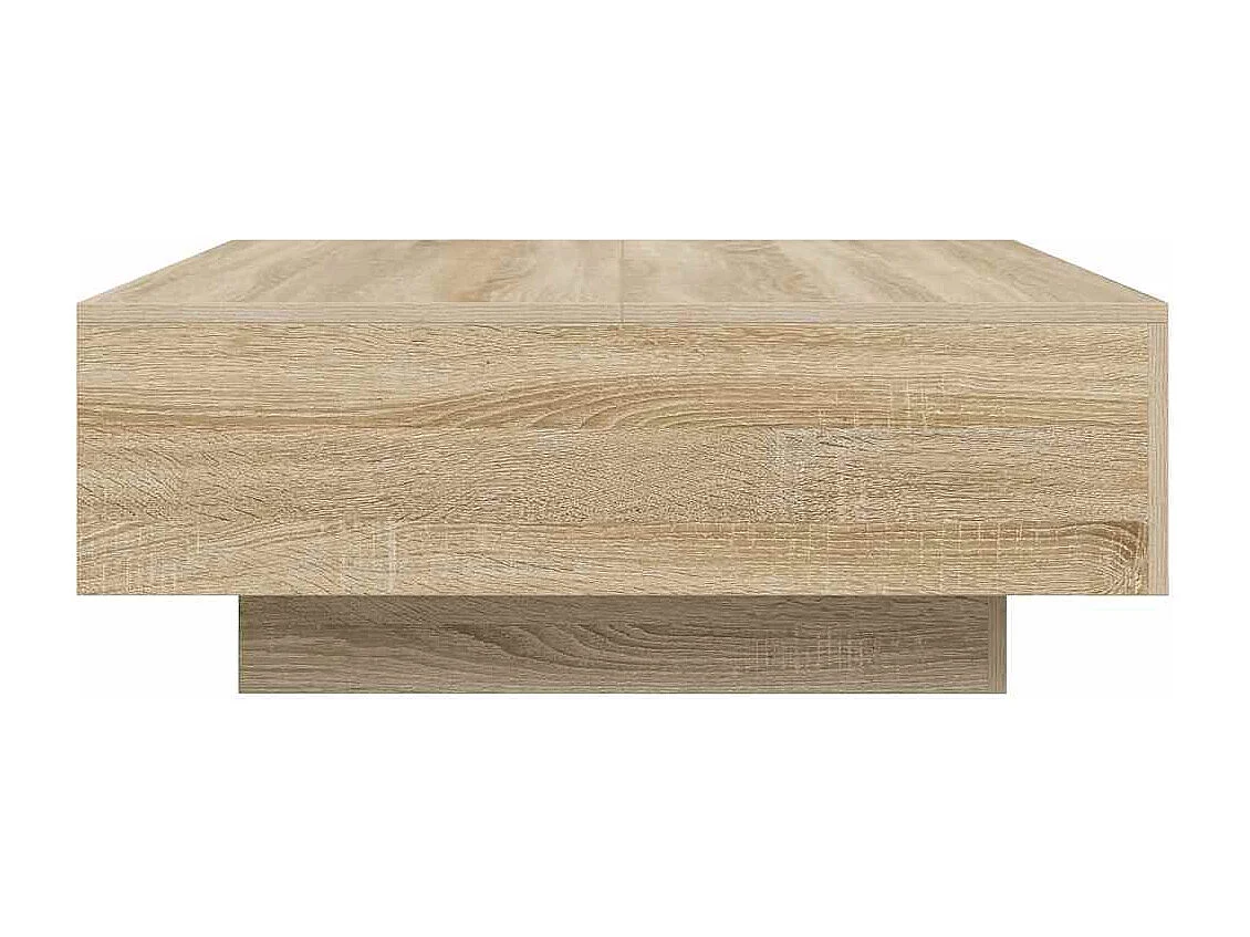 Table basse design moderne bois beige 80 x 80 x 31 cm DEC039005