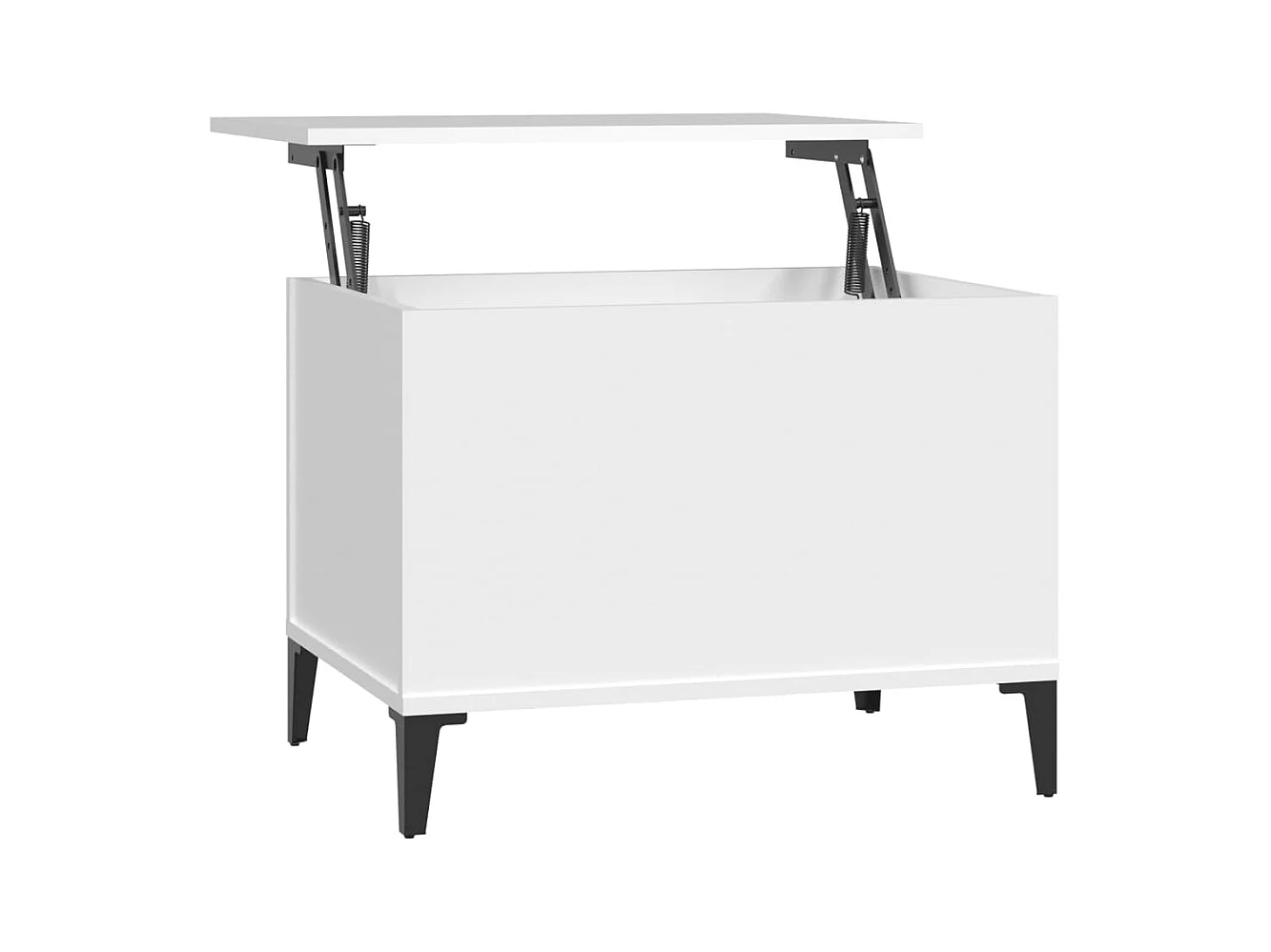 Table basse plateau relevable métal blanche 60 x 44.5 x 45 cm DEC037907