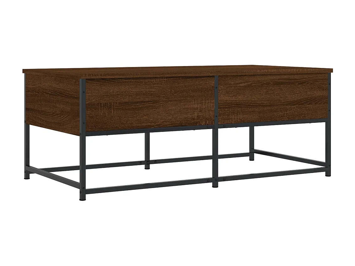 Table basse avec deux métal marron 100 x 51 x 40 cm DEC038604