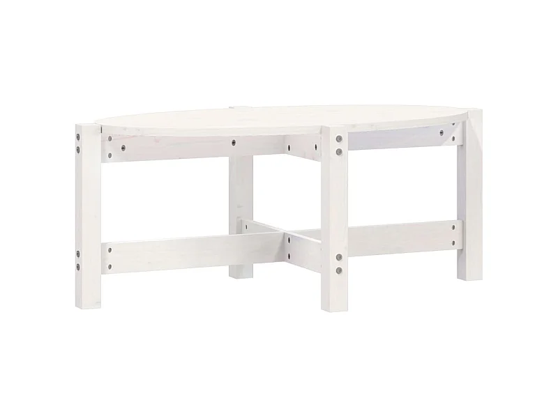 Table basse design simple bois blanche 87 x 48 x 35 cm DEC037979