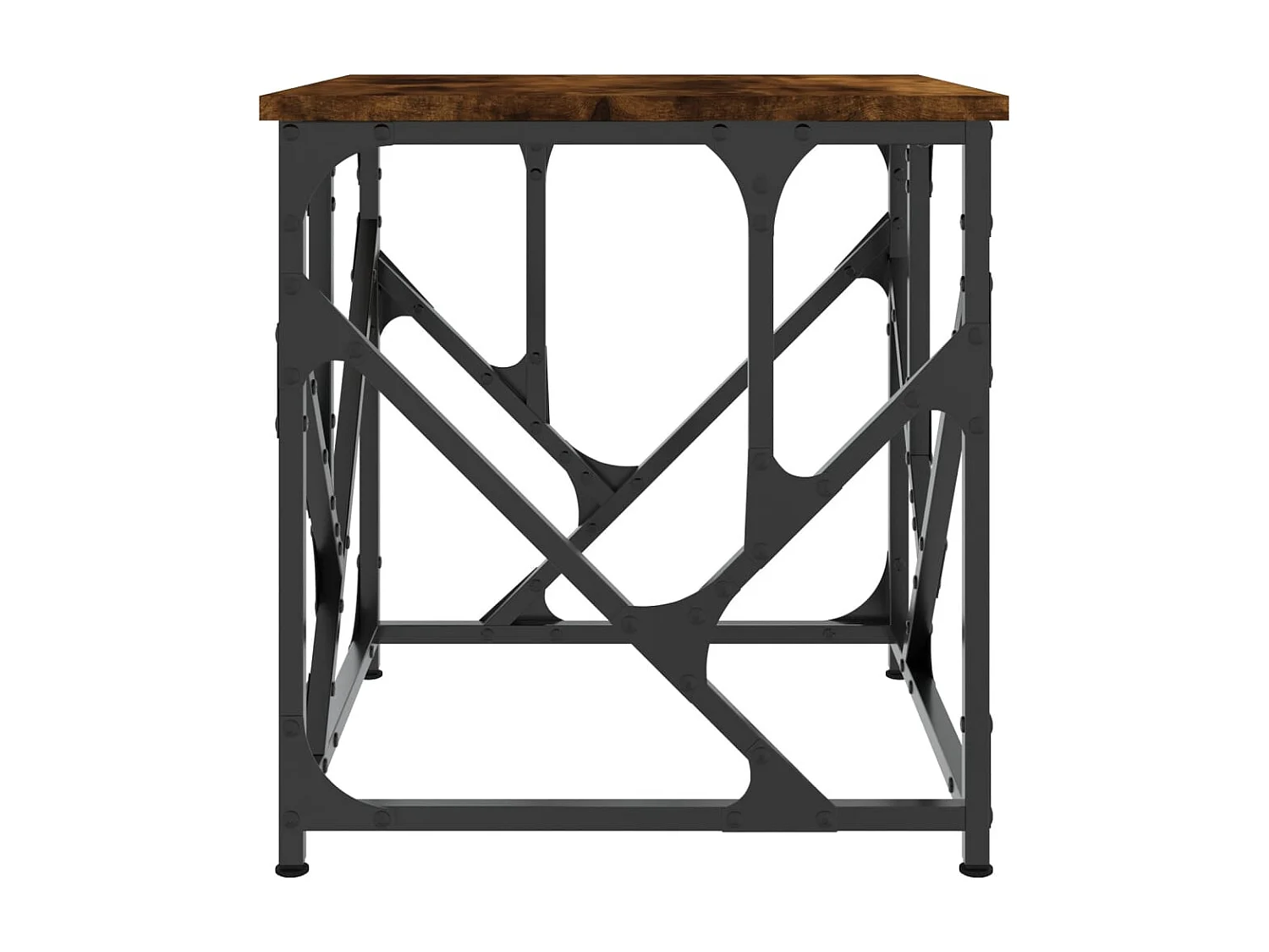 Table bae deign indutriel métal marron 45 x 45 x 47.5 cm DEC038401