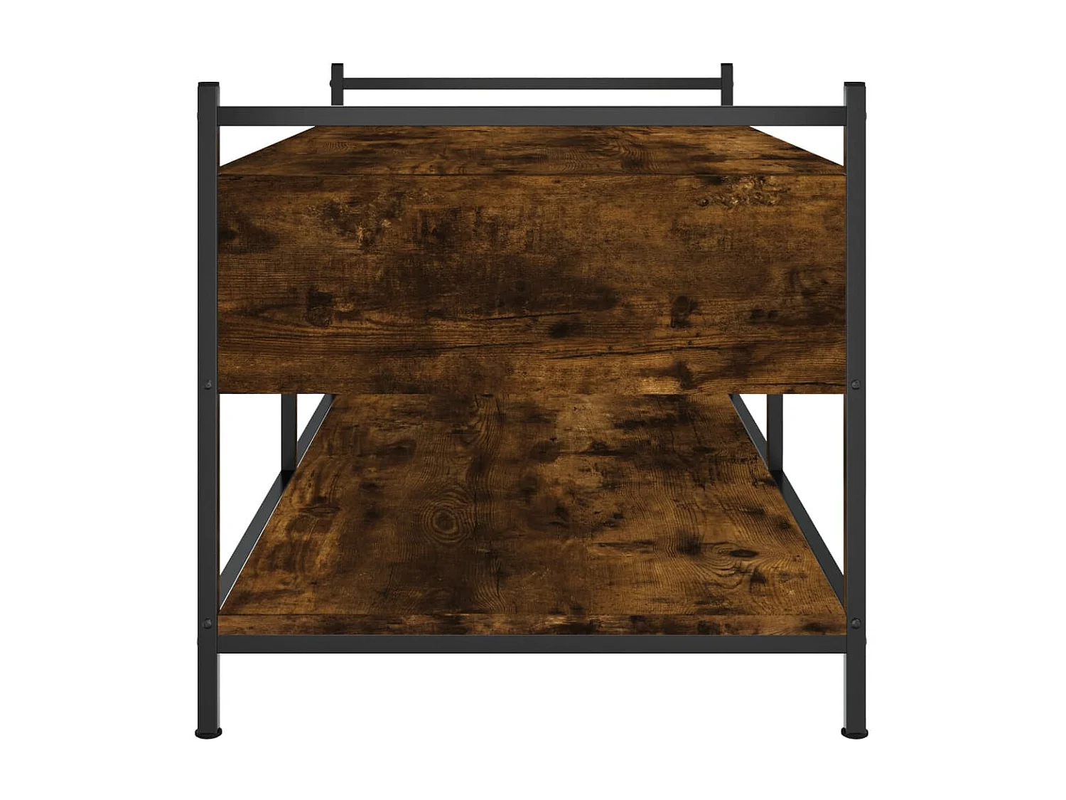 Table basse avec tiroirs métal marron 99 x 50 x 50 cm DEC038563