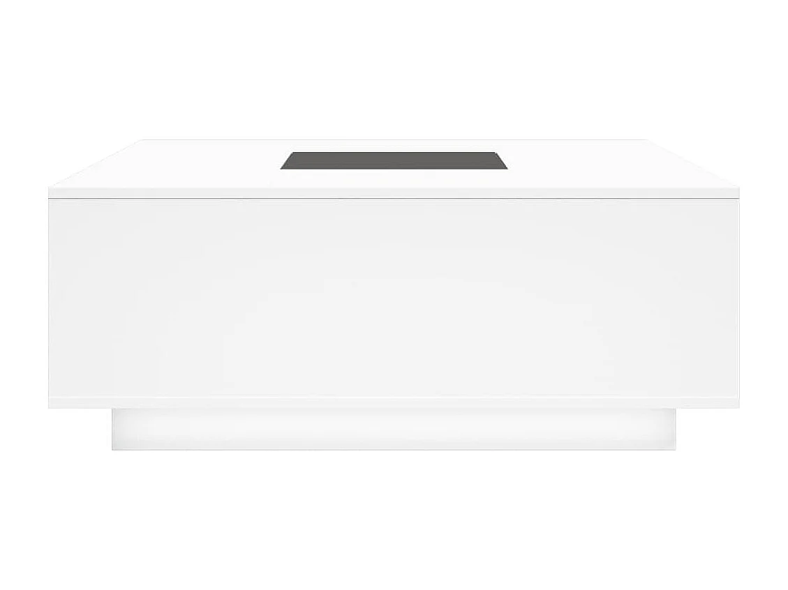 Table basse de salon bois blanche 100 x 100 x 40 cm DEC037433