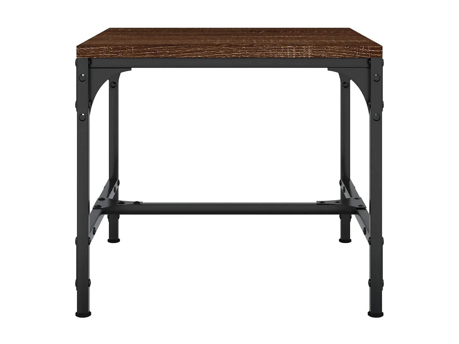 Table basse design industriel marron 50 x 50 x 35 cm DEC038673