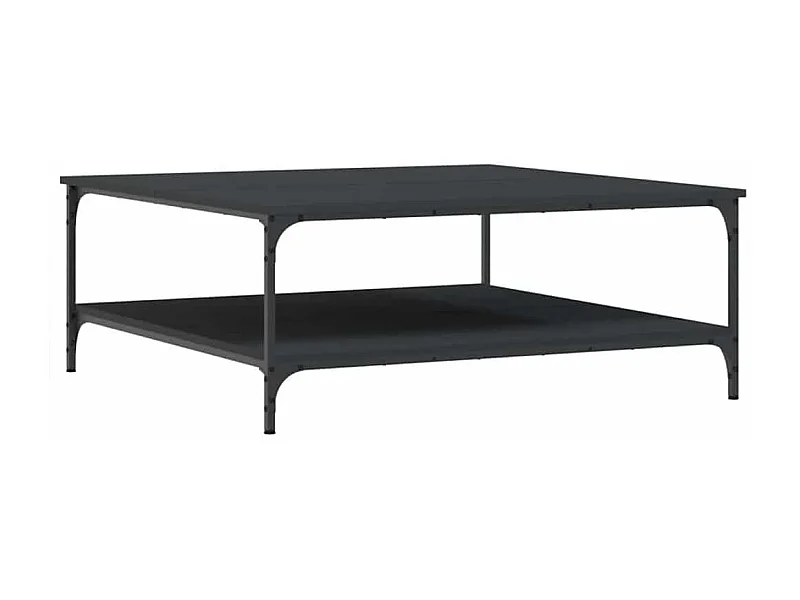 Table basse avec étagère métal marron 100 x 100 x 40 cm DEC039525