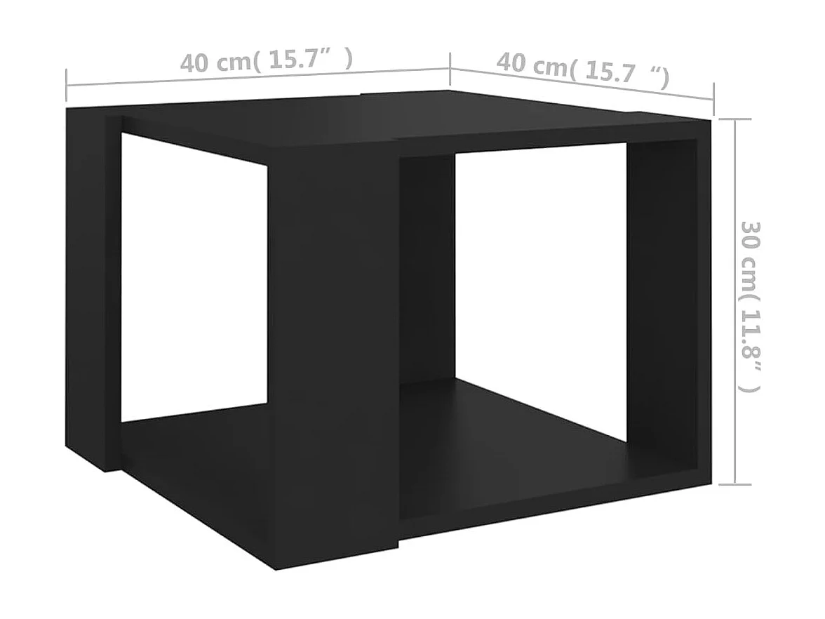 Table basse design moderne bois marron 40 x 40 x 30 cm DEC039640