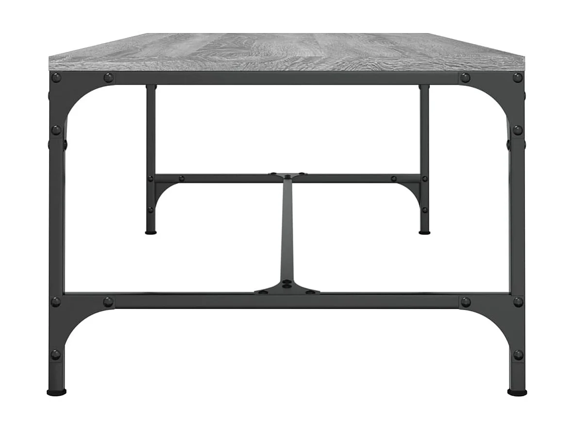 Table basse design industriel marron 100 x 50 x 35 cm DEC039937