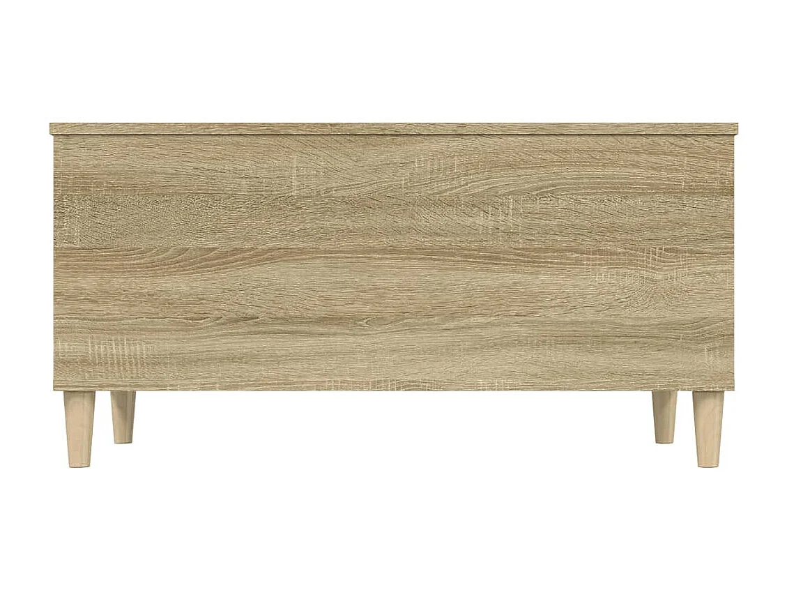 Table basse avec dessus bois beige 90 x 44.5 x 45 cm DEC039024