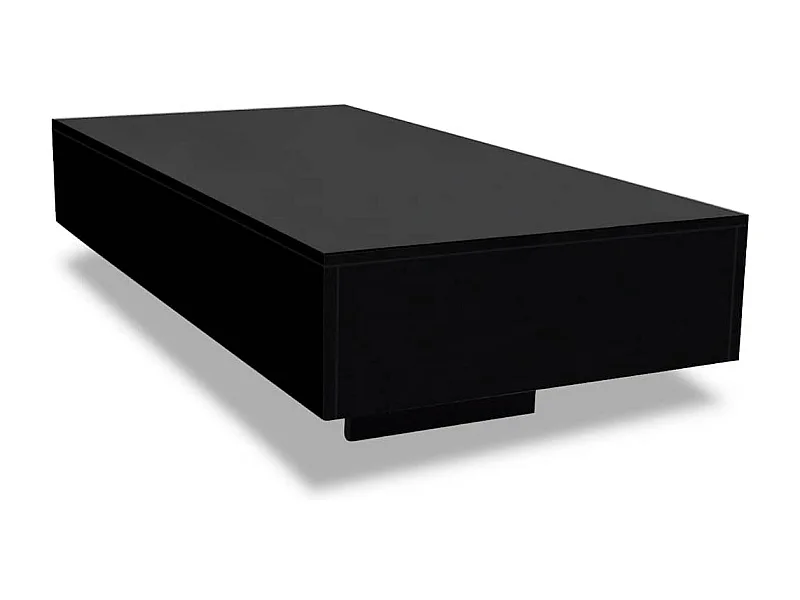 Table basse design moderne effet bois noire 115 x 55 x 31 cm DEC039888