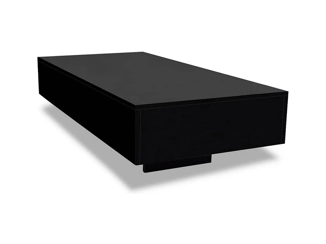 Table basse design moderne effet bois noire 115 x 55 x 31 cm DEC039888