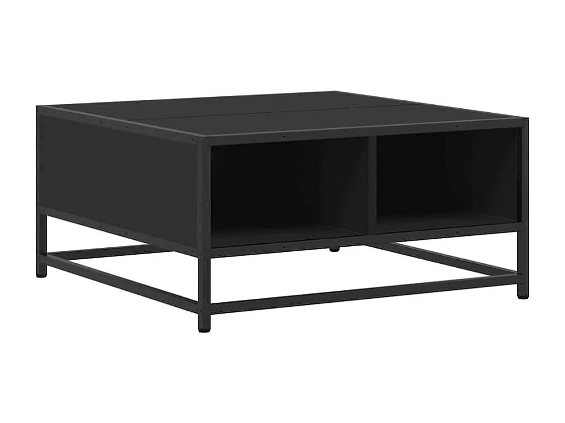 Table basse avec compartiment métal marron 60.5 x 60.5 x 30 cm DEC039698