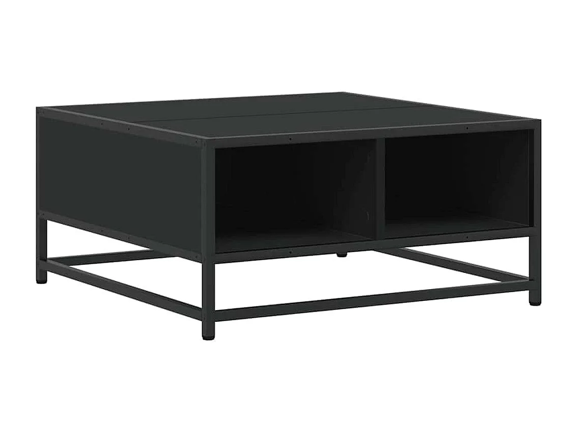 Table basse avec compartiment métal marron 60.5 x 60.5 x 30 cm DEC039698