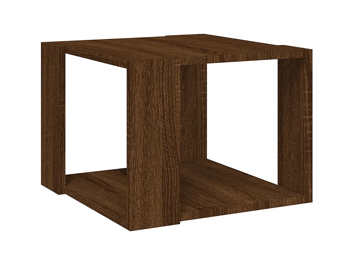 Table basse design simple bois marron 40 x 40 x 30 cm DEC038658