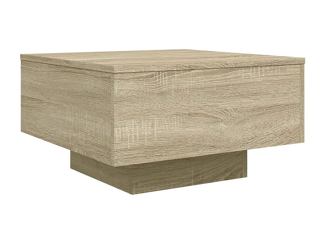 Table basse design moderne bois beige 55 x 55 x 31 cm DEC038962