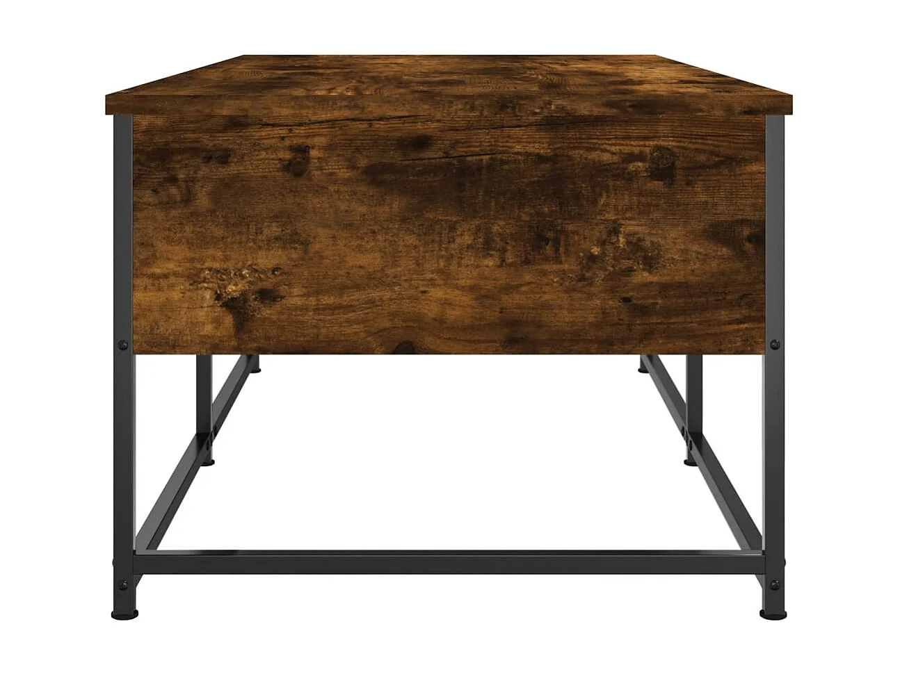 Table basse avec tiroirs métal marron 100 x 51 x 40 cm DEC038340