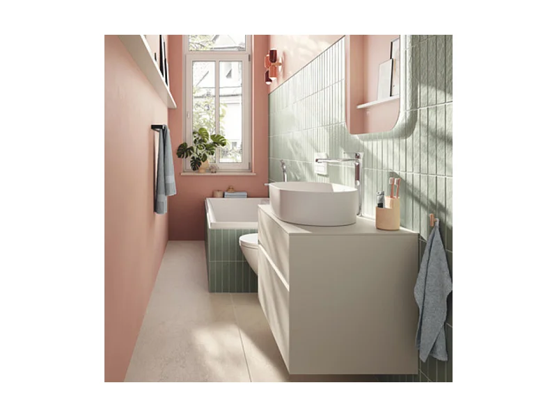 Baignoire droite 160 x 75 VILLEROY & BOCH Collaro acrylique Blanc avec vidage et trop-plein Gold