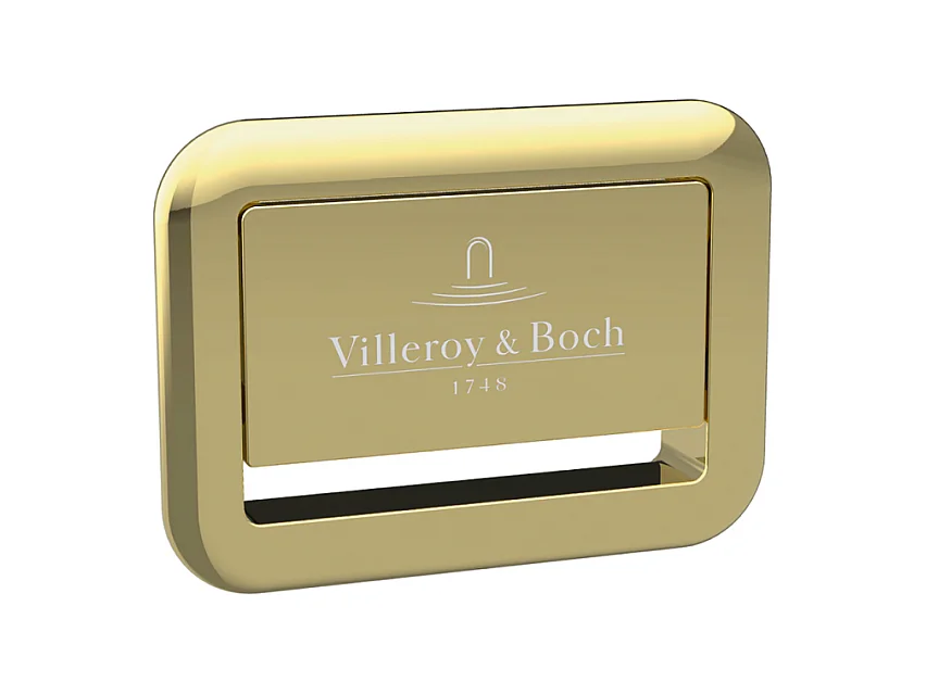 Baignoire droite 160 x 75 VILLEROY & BOCH Collaro acrylique Blanc avec vidage et trop-plein Gold