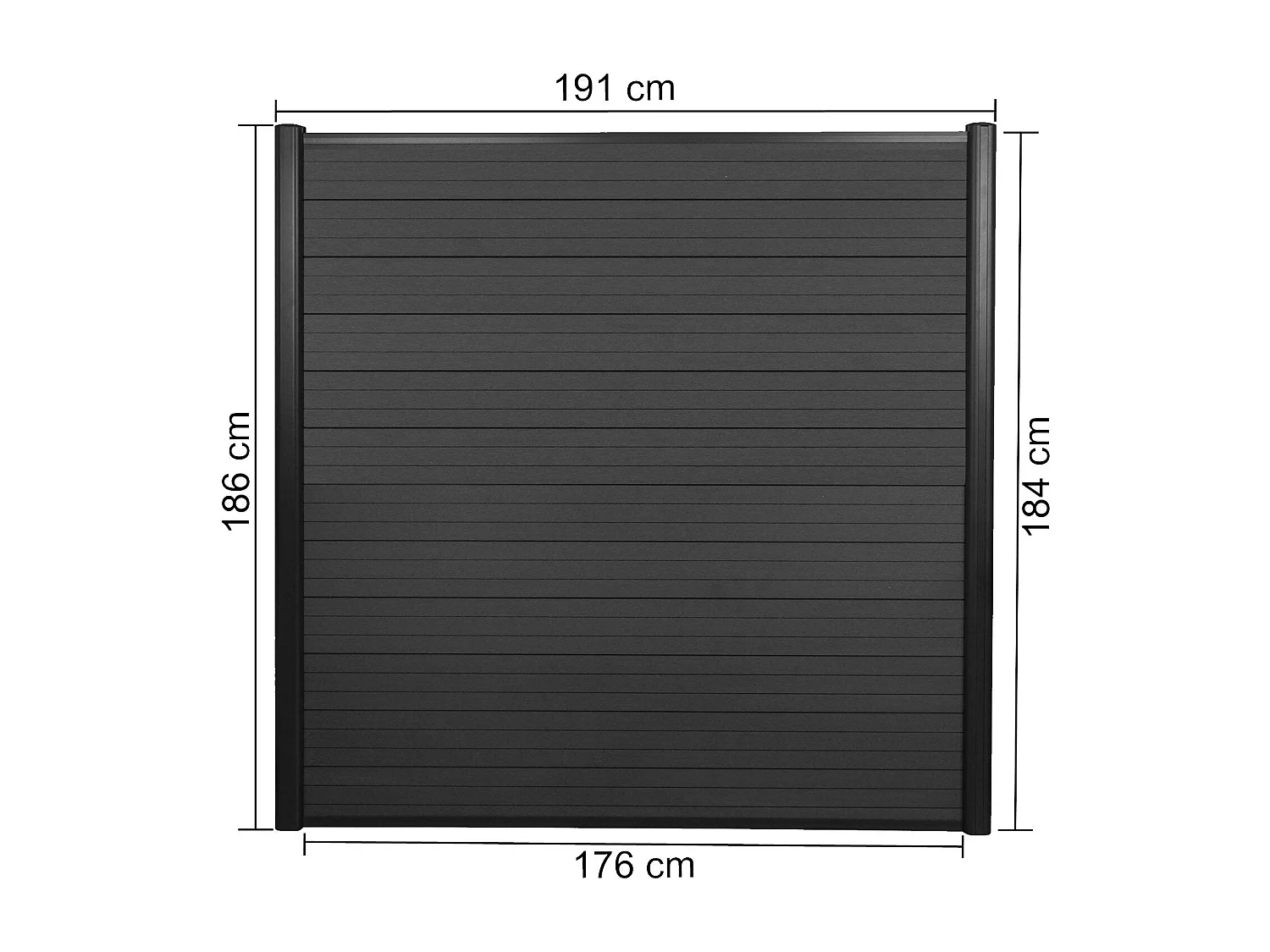 Brise vue wpc sarthe aluminium 100 x 10 x 480 cm 04_0005937