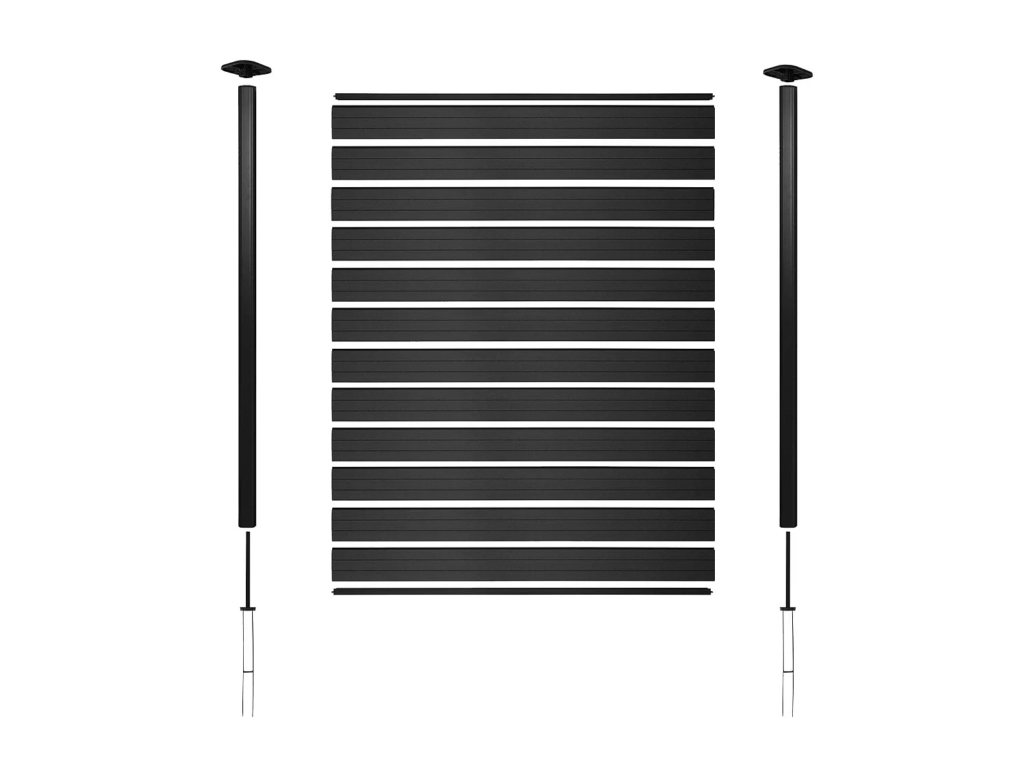 Brise vue wpc sarthe aluminium 100 x 10 x 480 cm 04_0005937
