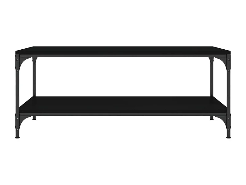 Table basse avec étagères marron 100 x 50 x 40 cm DEC039548