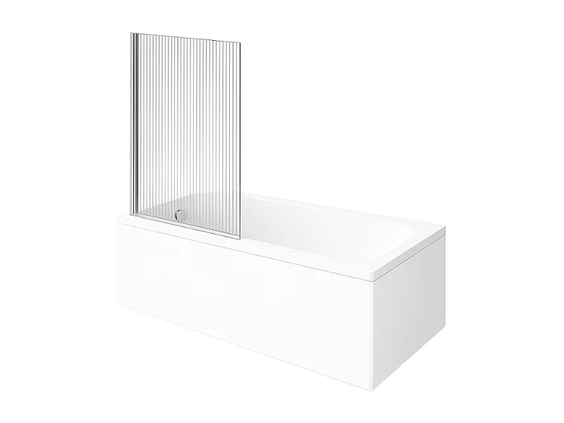 Baignoire droite VILLEROY & BOCH Architectura acrylique 140 x 70 cm  + Pare bain gauche AURYS Raywall chromé