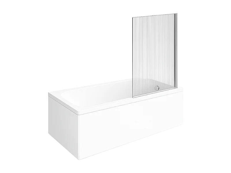 Baignoire droite VILLEROY & BOCH Architectura acrylique 160 x 70 cm  + Pare bain droite AURYS Raywall chromé
