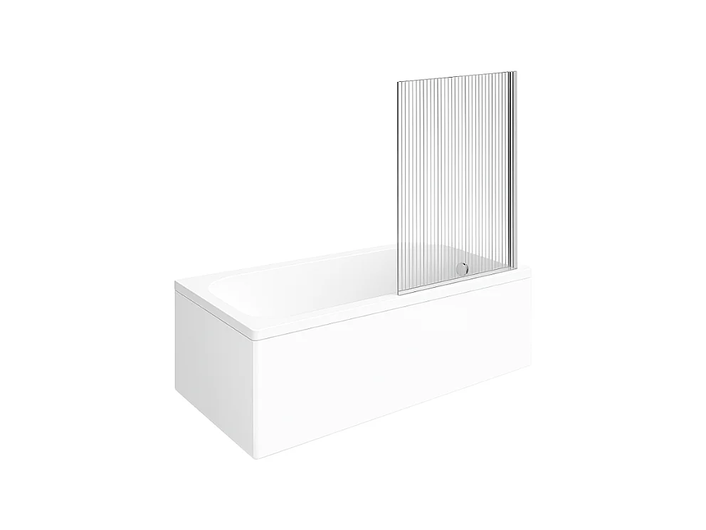 Baignoire droite VILLEROY & BOCH Architectura acrylique 170 x 70 cm  + Pare bain droite AURYS Raywall chromé