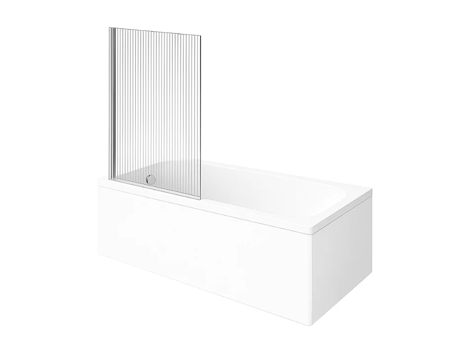 Baignoire droite VILLEROY & BOCH Architectura acrylique 170 x 70 cm  + Pare bain gauche AURYS Raywall chromé