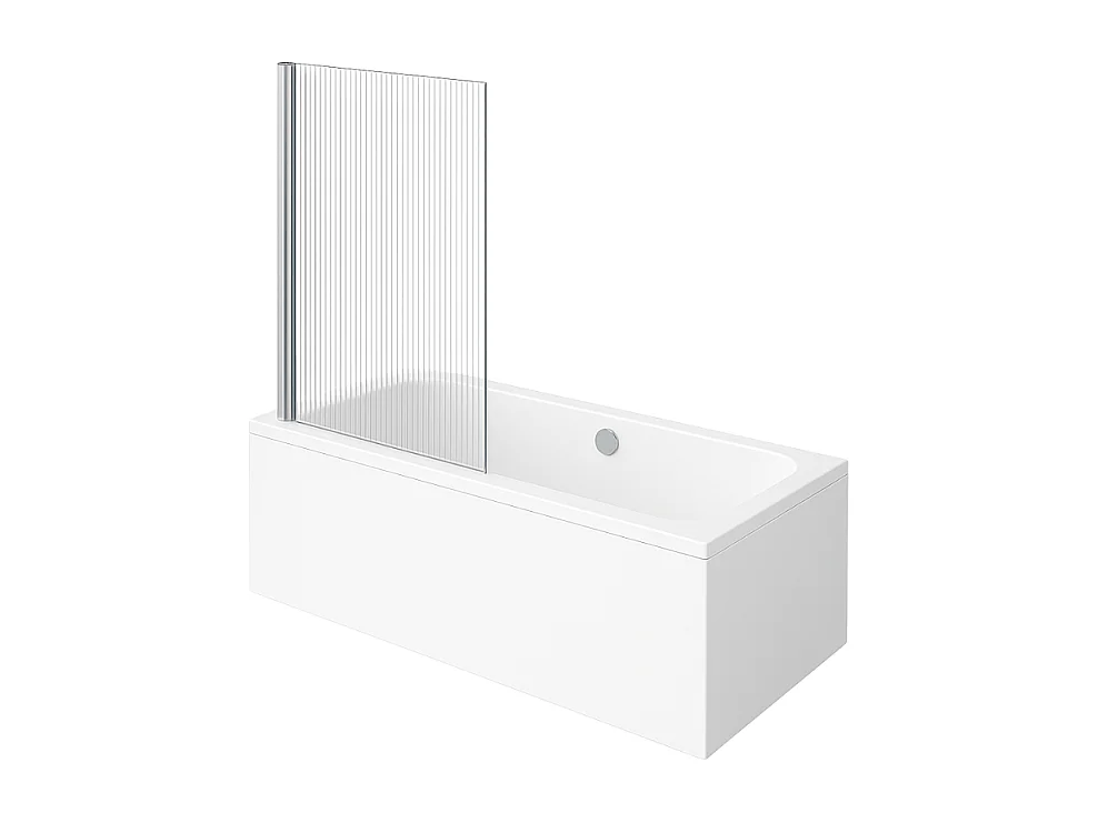 Baignoire droite VILLEROY & BOCH Architectura acrylique 170 x 80 cm  + Pare bain gauche AURYS Raywall chromé