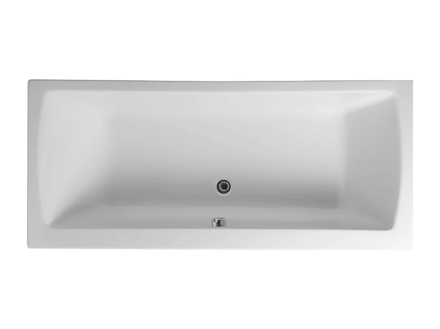 Baignoire rectangulaire VITRA Neon 180x80cm + Pare bain gauche AURYS Mist 1 chromé profilé gauche