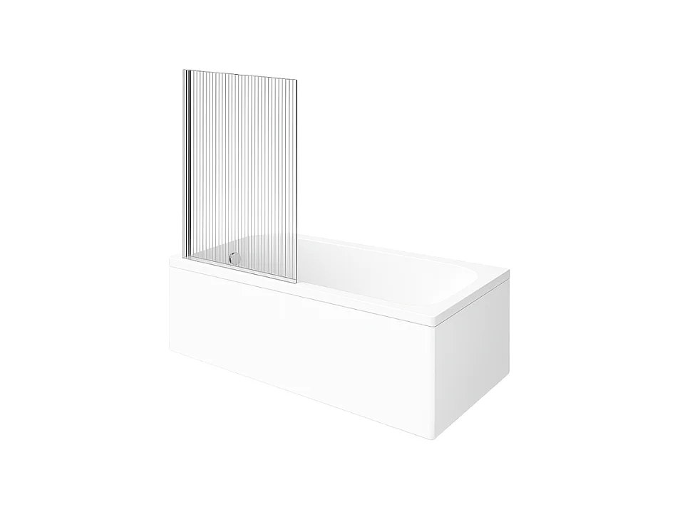 Baignoire droite VILLEROY & BOCH Architectura acrylique 160 x 70 cm  + Pare bain gauche AURYS Raywall chromé