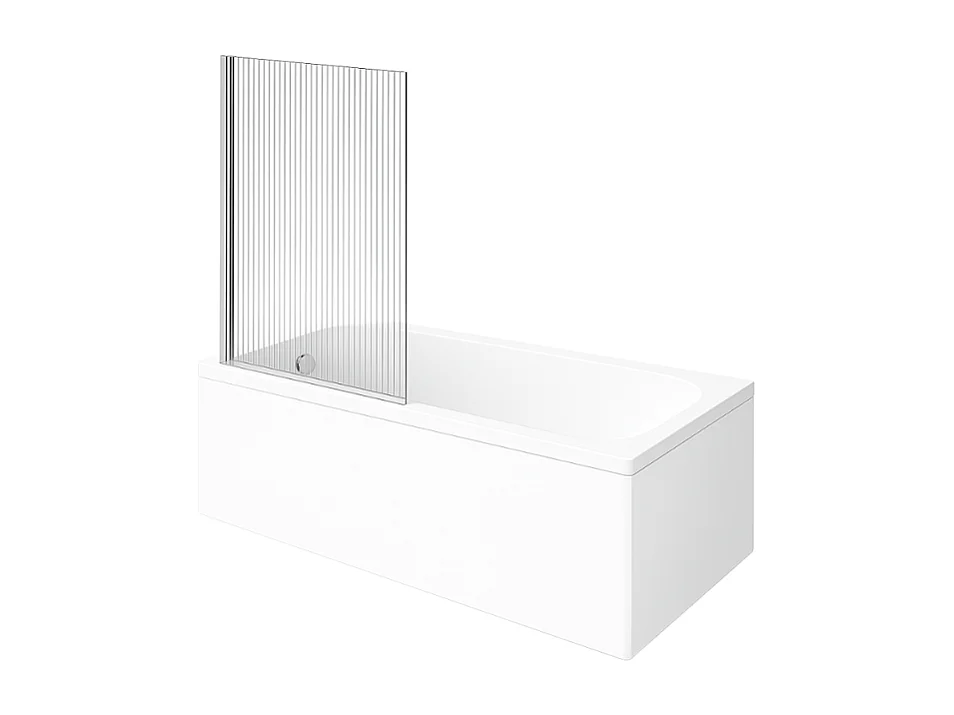 Baignoire droite VILLEROY & BOCH Architectura acrylique 160 x 70 cm  + Pare bain gauche AURYS Raywall chromé