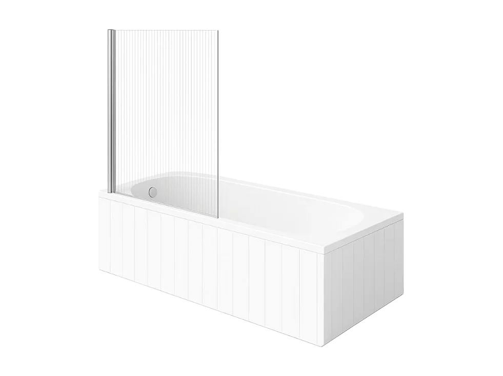 Baignoire droite VILLEROY & BOCH O.Novo 160 x 70 cm Blanc + Pare Bain gauche AURYS Raywall chromé