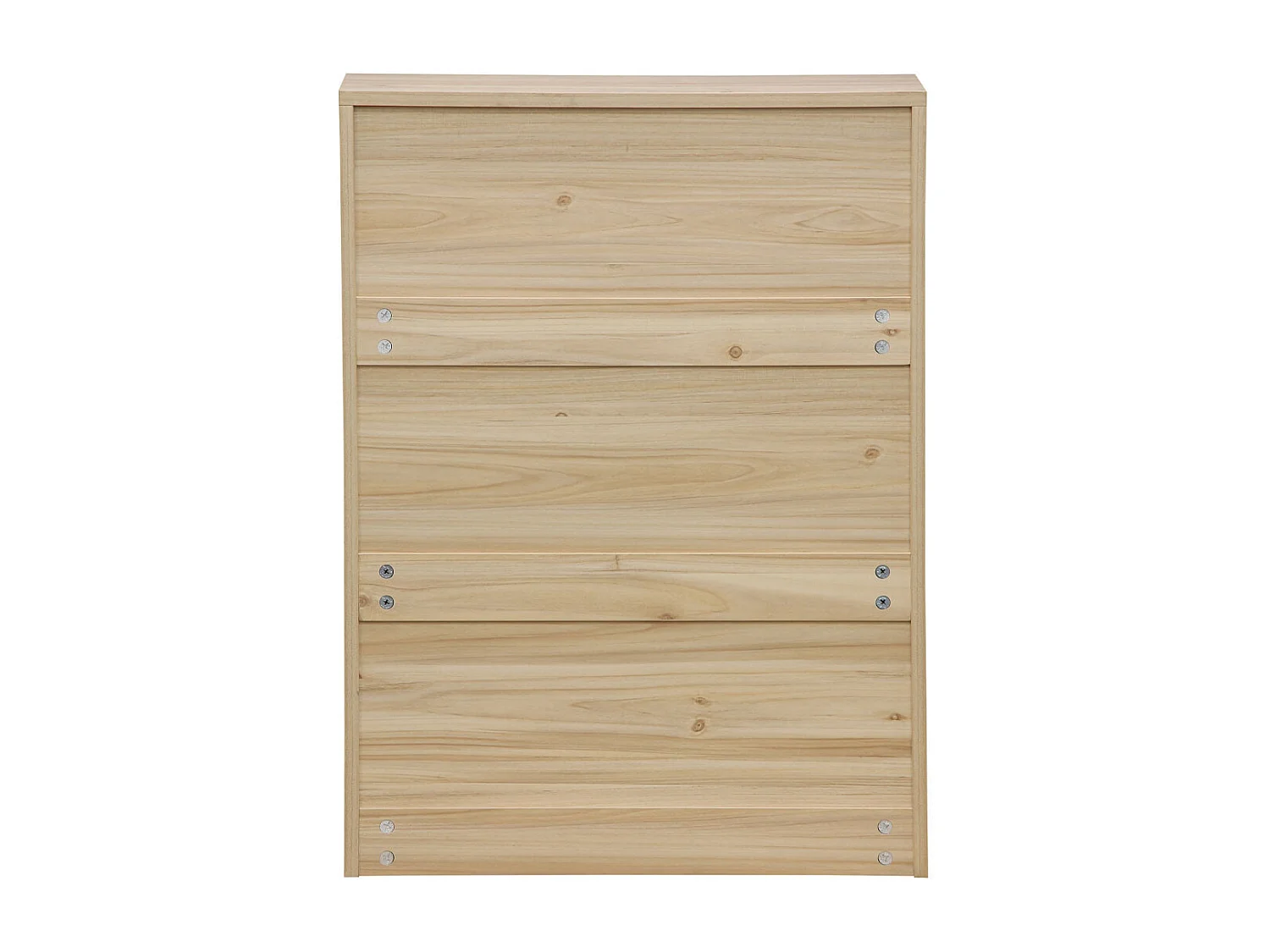 Zapatero de 2 puertas de 82x60x24 cm en tablero de partículas y ratán color beige Camile