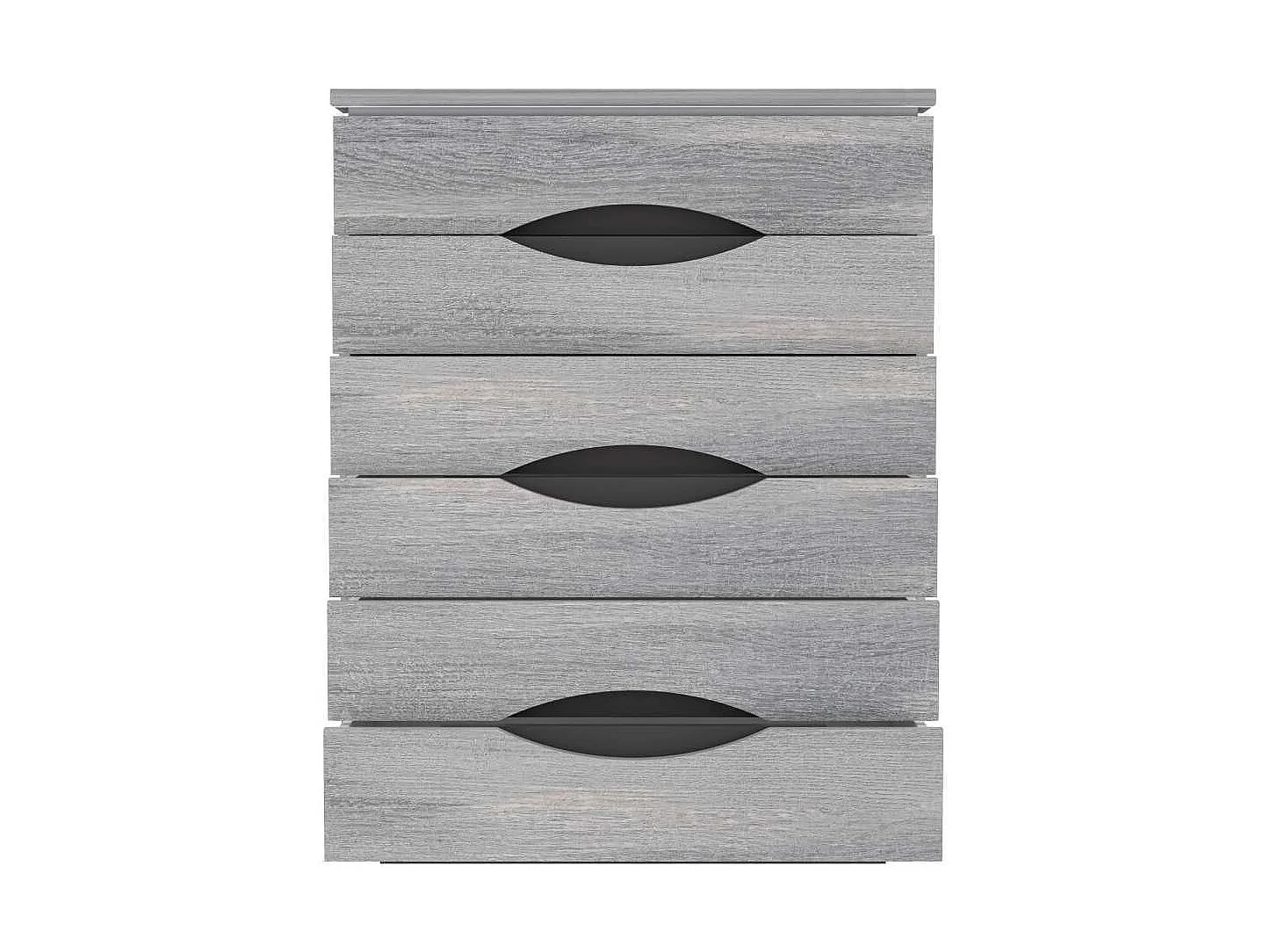 Sinfonier de 6 cajones de 108,5x81,4x41,8 cm con luces led de melamina color gris Saturn