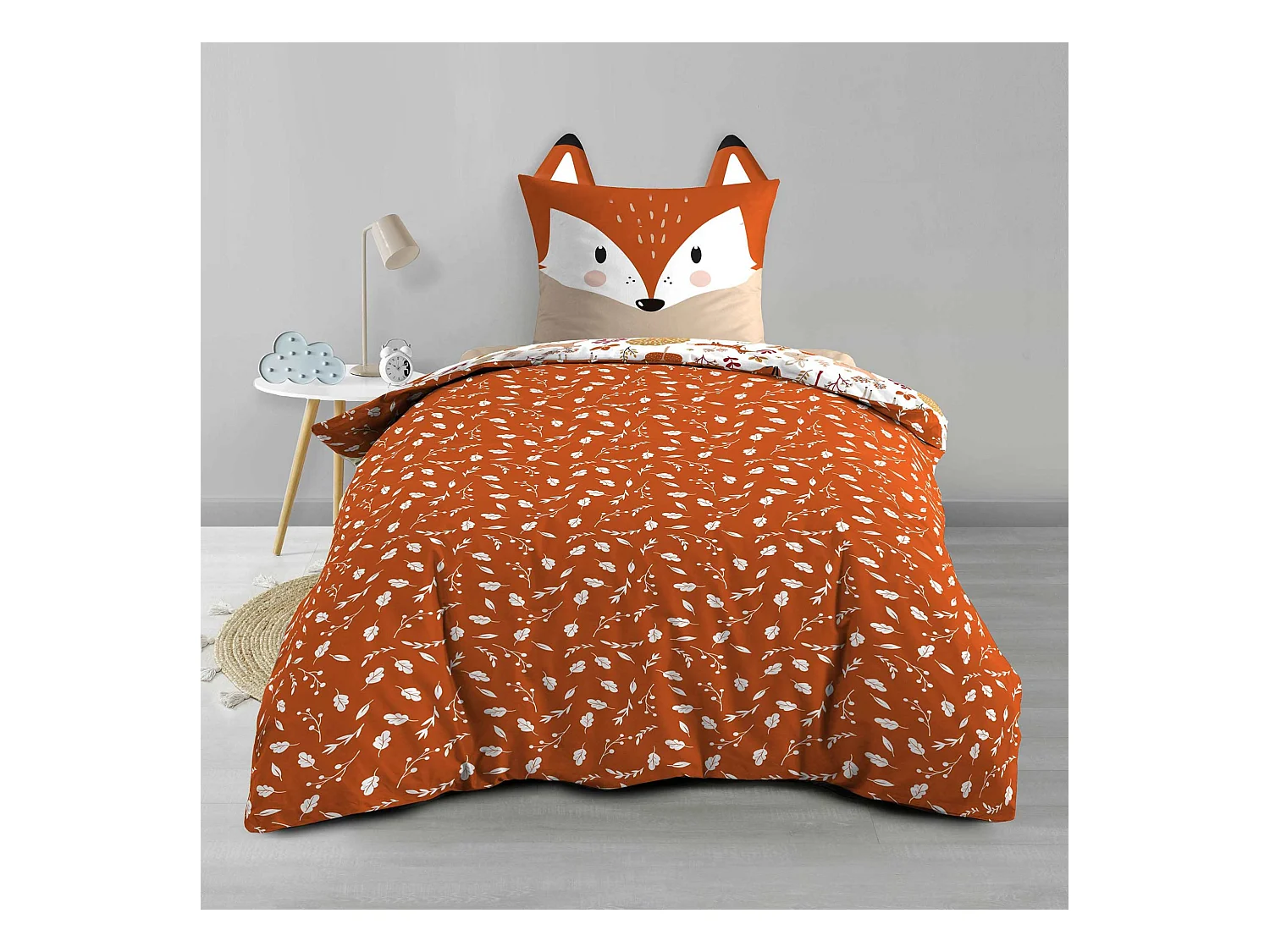 Parure de lit enfant réversible 140x200 coton Douceur d'Intérieur Roxy