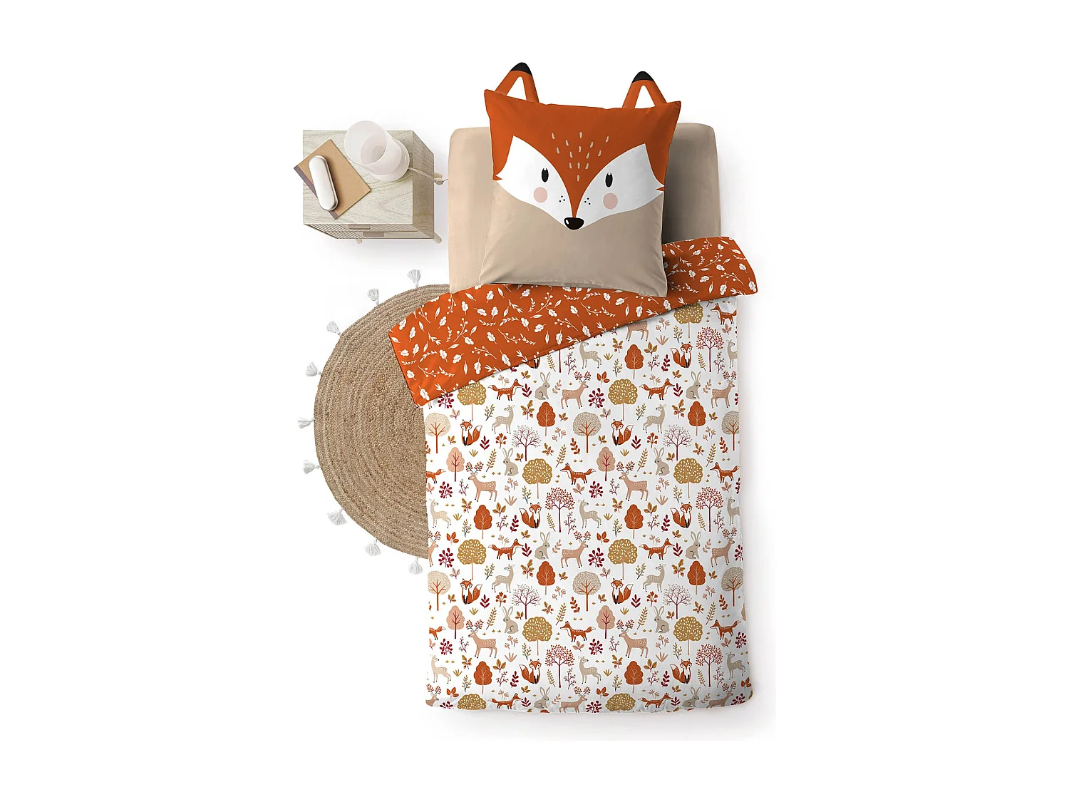 Parure de lit enfant réversible 140x200 coton Douceur d'Intérieur Roxy