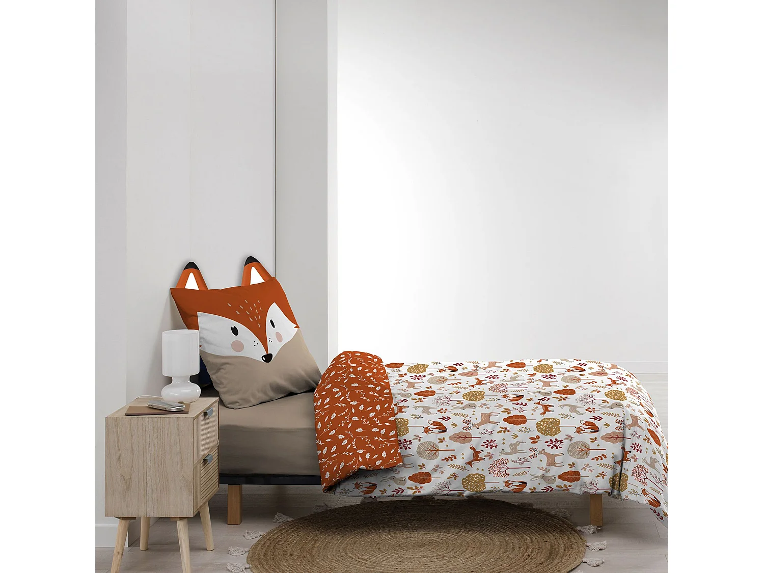 Parure de lit enfant réversible 140x200 coton Douceur d'Intérieur Roxy