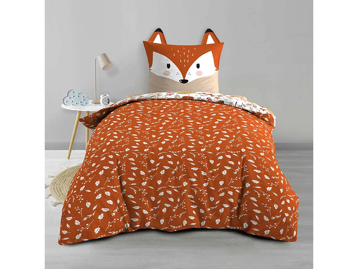 Parure de Lit 2 Pièces "Roxy" 140x200cm Orange