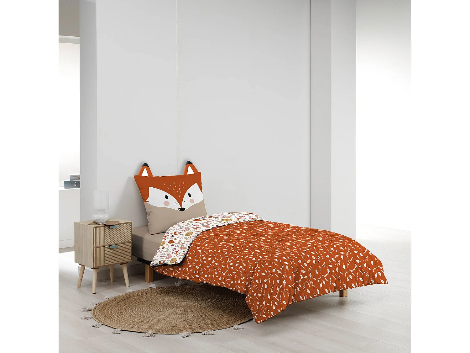 Parure de Lit 2 Pièces "Roxy" 140x200cm Orange