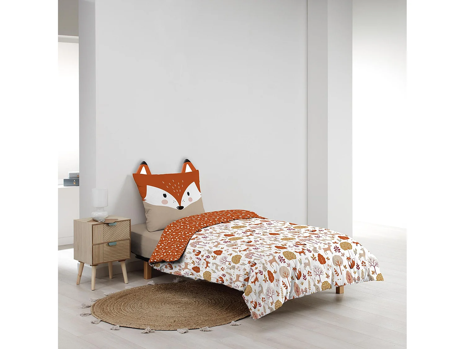 Parure de Lit 2 Pièces "Roxy" 140x200cm Orange