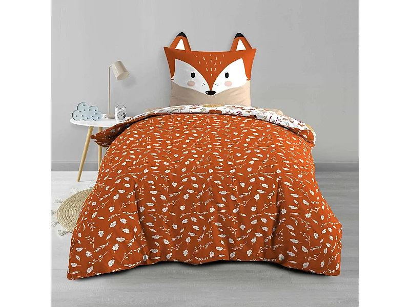 Parure de lit enfant réversible 140x200 coton Douceur d'Intérieur Roxy