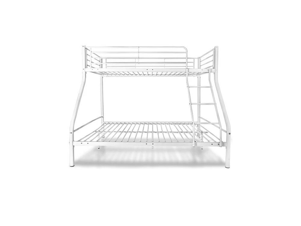 Litera metálica de 168x210x148 cm de 3 plazas con estructura robusta en color blanco Nido
