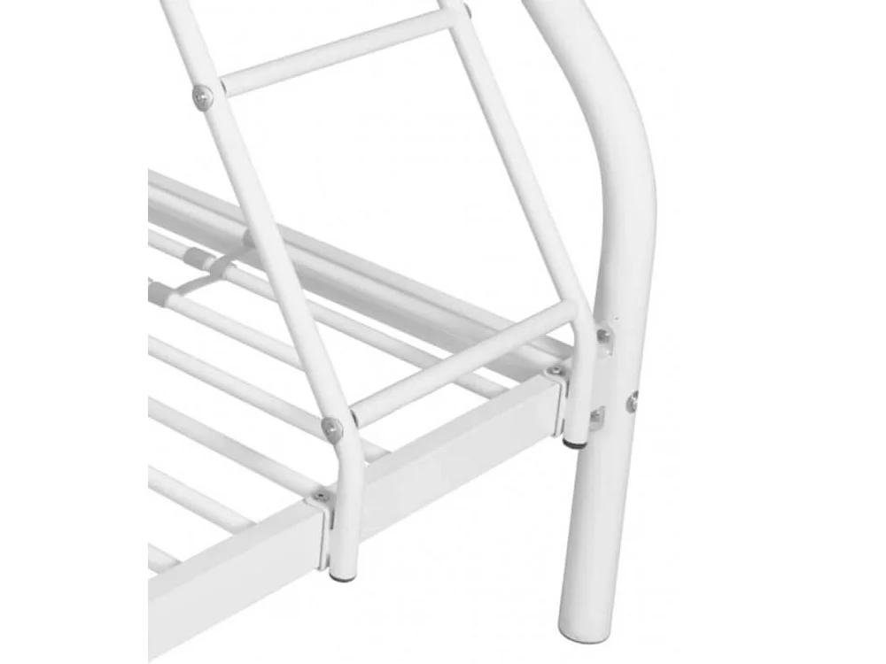 Litera metálica de 168x210x148 cm de 3 plazas con estructura robusta en color blanco Nido