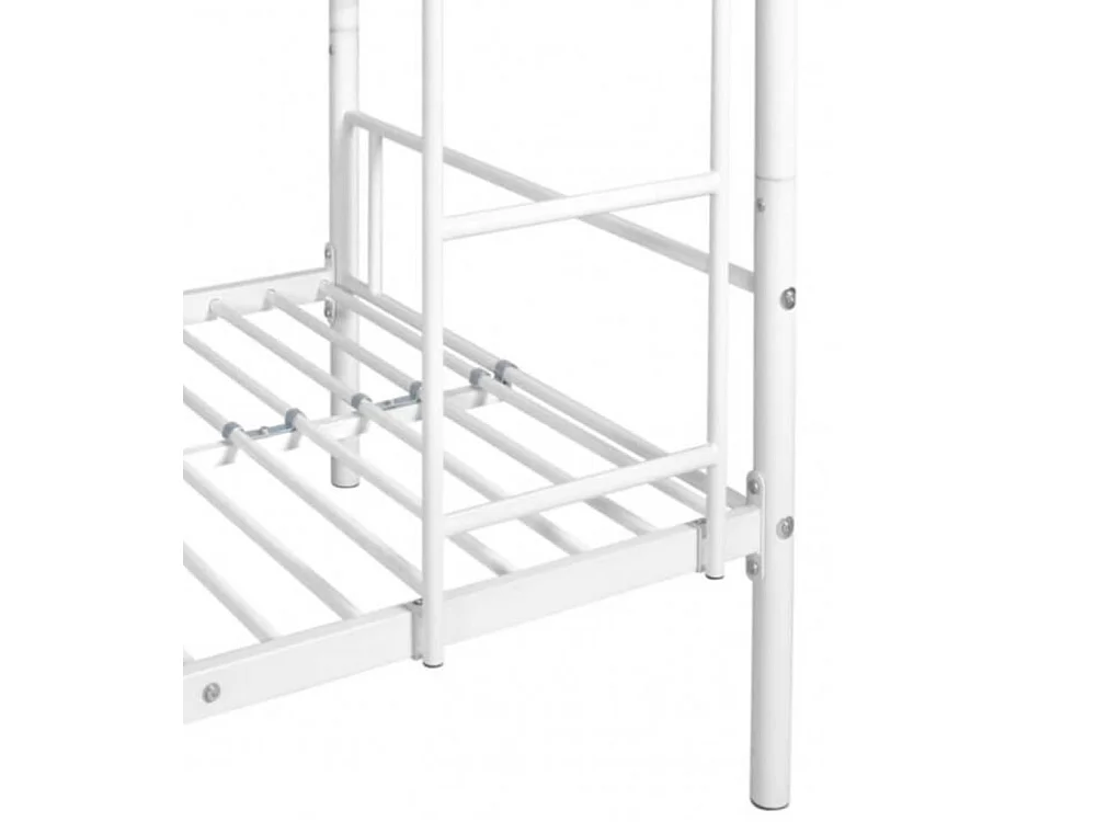 Litera metálica de 165x201x98 cm de 2 plazas con estructura robusta en color blanco Nido