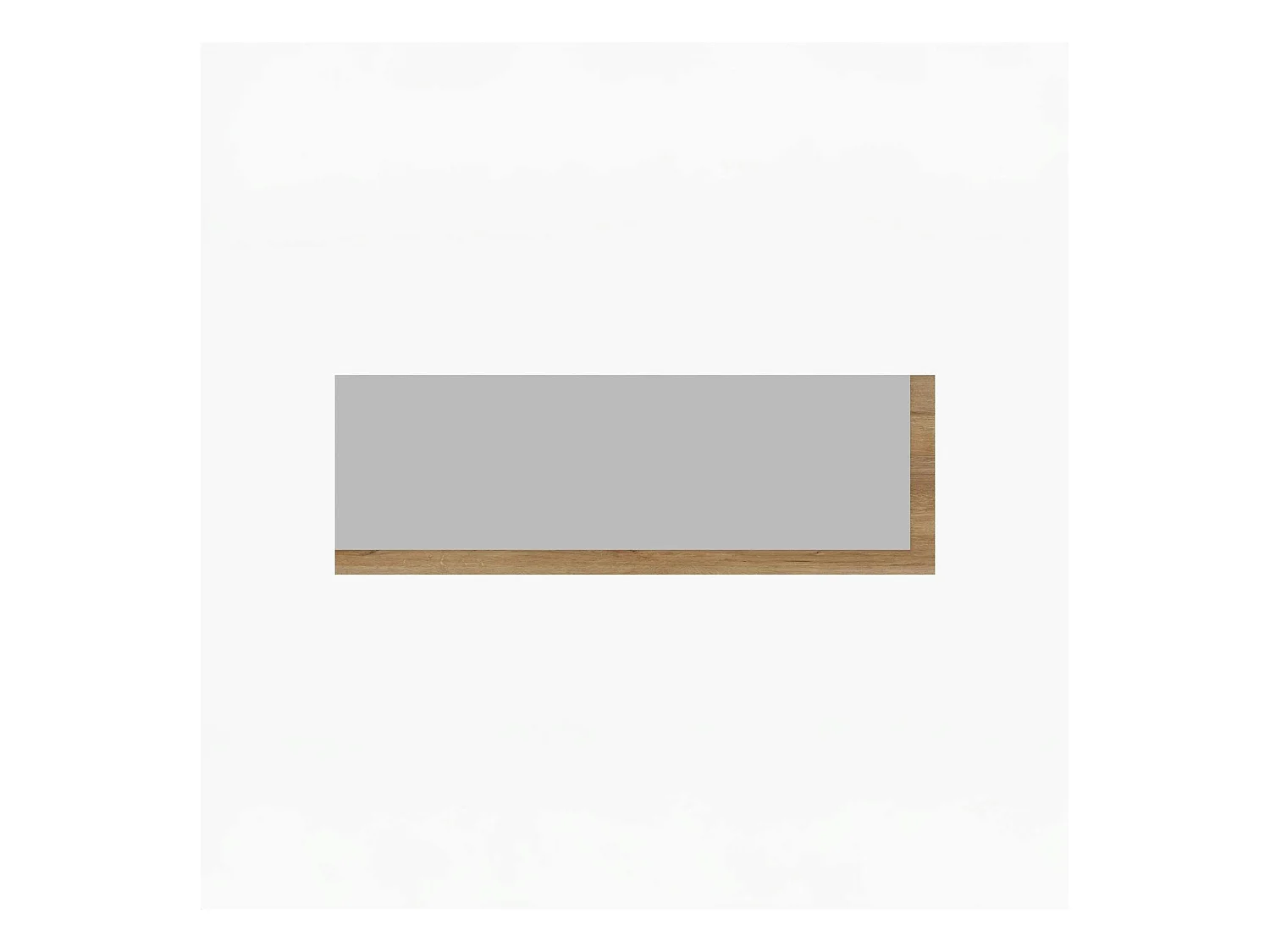 Miroir rectangulaire mural demi-cadre effet bois 120 cm CODY