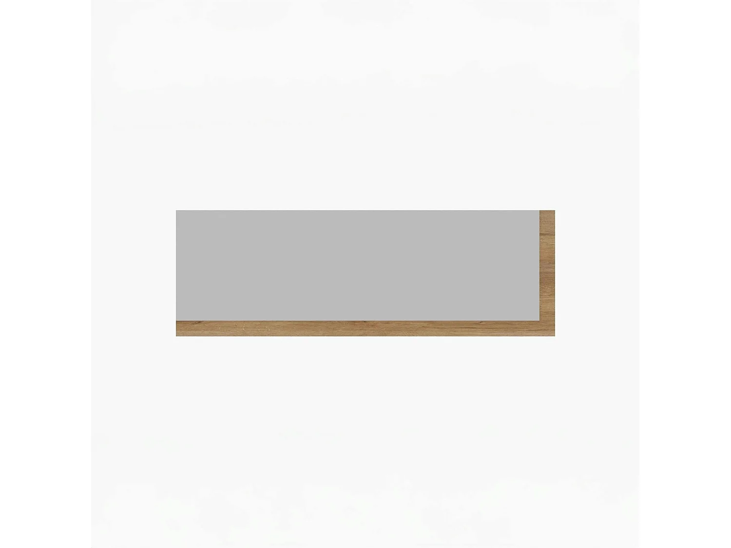 Miroir rectangulaire mural demi-cadre effet bois 120 cm CODY