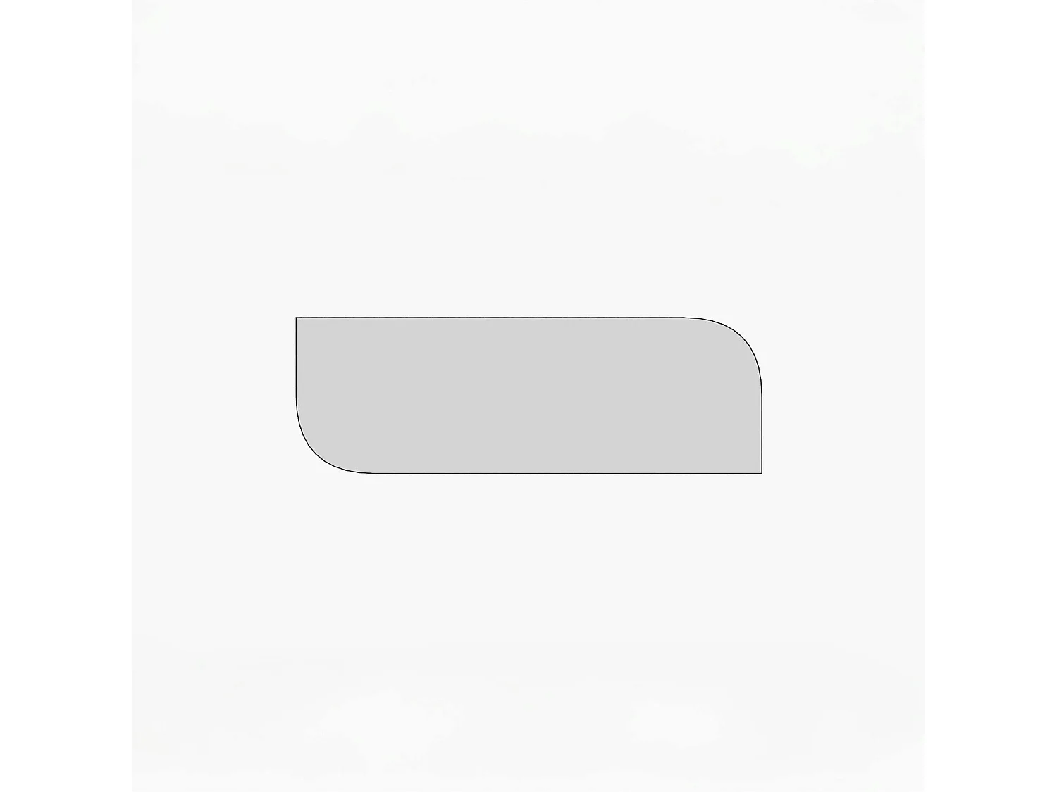 Miroir rectangulaire noir - angles arrondis 120 cm CODY