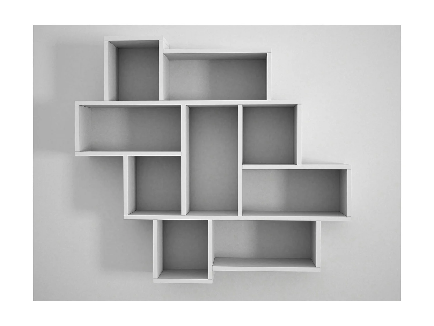 Étagère murale blanche design - 9 niches ouvertes MARFA