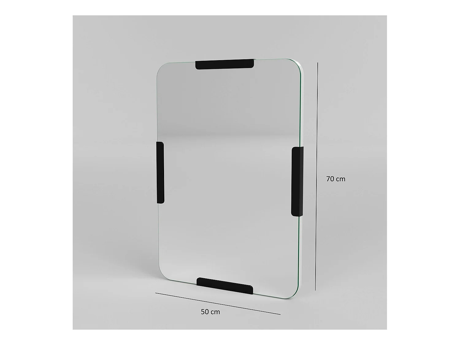 Miroir d'entrée mural avec détails noirs 70 cm CODY